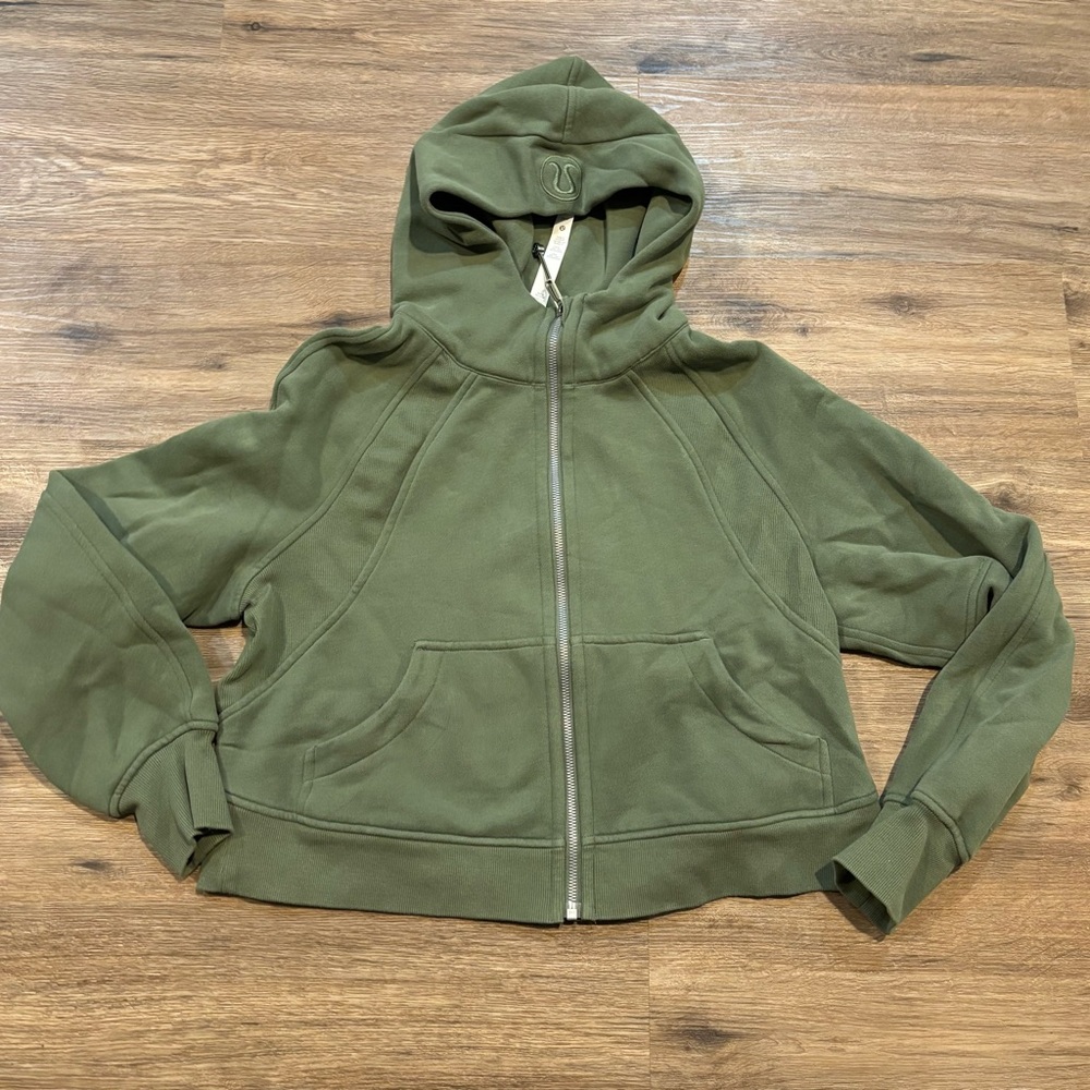 Lululemon full zip scuba - green twill